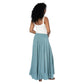 Gonna lunga estiva boho in cotone con vita arricciata e lacci
