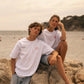 T-shirt oversize in cotone biologico con stampa sole