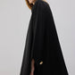 Tunica nera con zip e collo a camicia