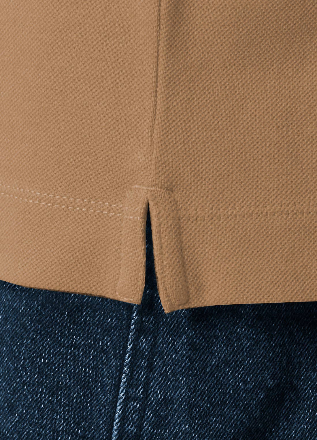 Polo uomo Hawk caramello in piqué