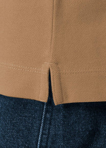 Polo uomo Hawk caramello in piqué