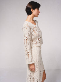 Giacca crochet in cotone