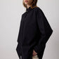 Camicia oversize nera dalla vestibilità comoda