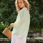 Blusa ricamata con stampa all-over