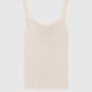 Canotta Lity écru in maglia metallizzata
