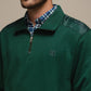 Polo da uomo con mezza zip in cotone e poliestere
