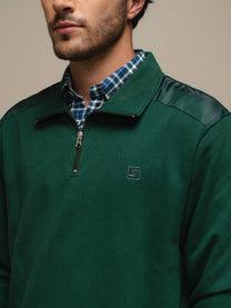 Polo da uomo con mezza zip in cotone e poliestere