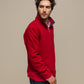Polo uomo in felpa mezza zip