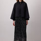 Gonna lunga jacquard lucida con vita elastica