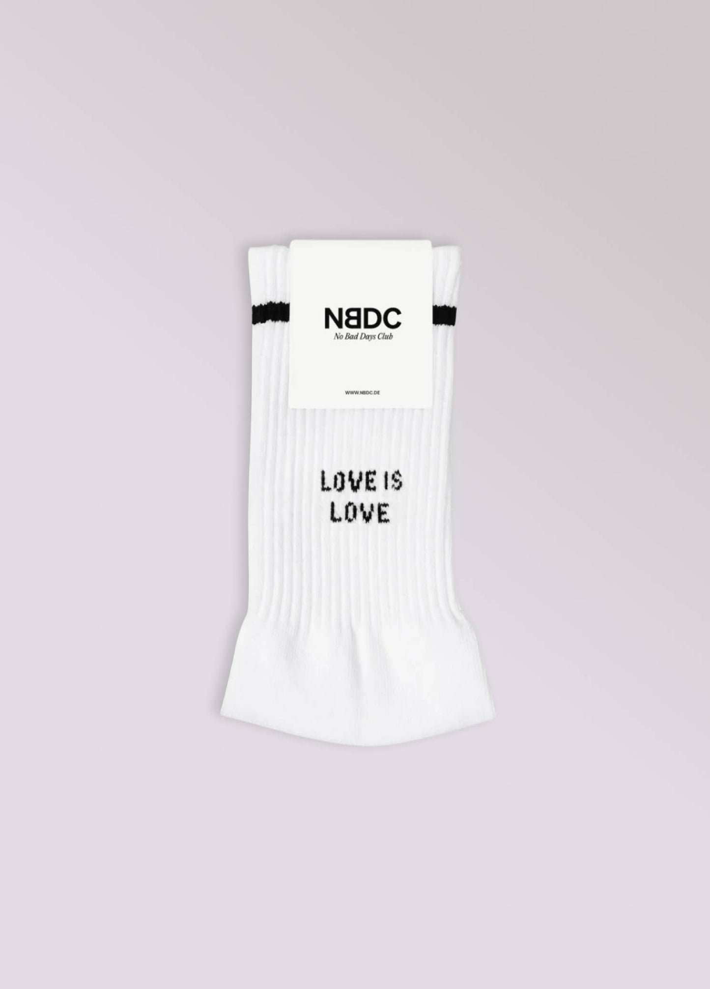 Calzini "Love Is Love" a coste in cotone biologico
