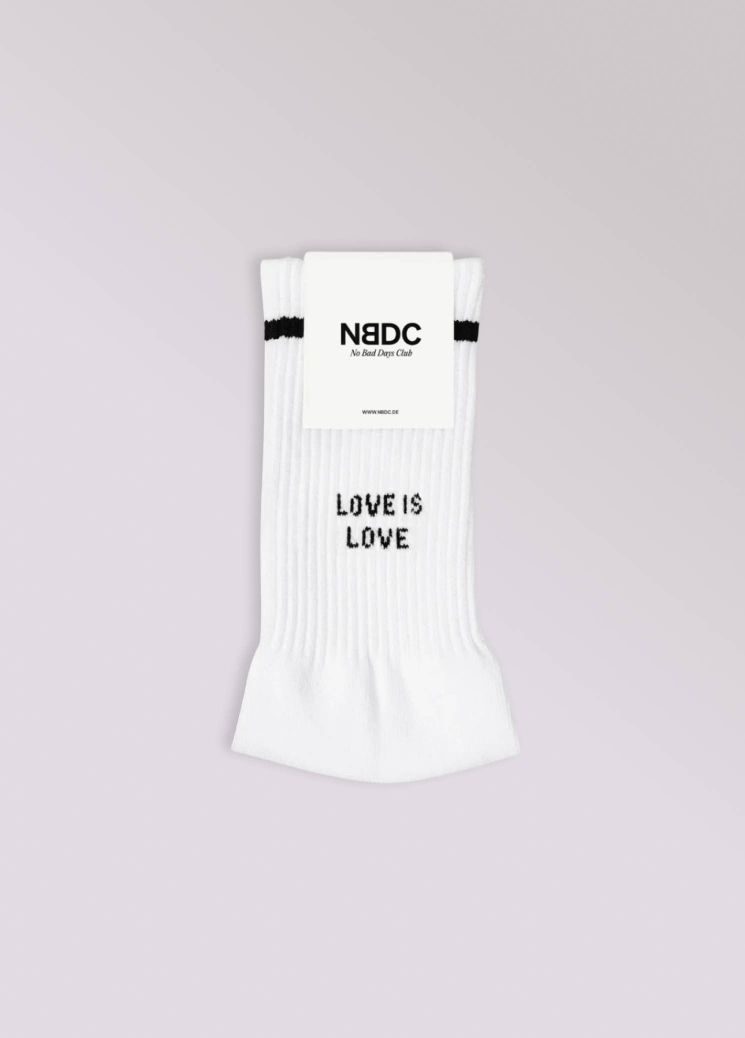 Calzini "Love Is Love" a coste in cotone biologico