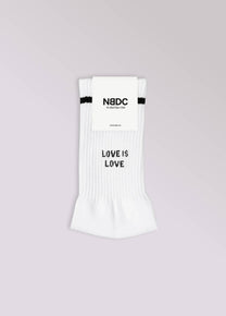 Calzini "Love Is Love" a coste in cotone biologico