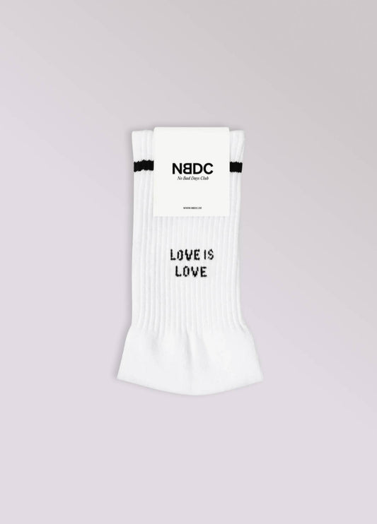 Calzini "Love Is Love" a coste in cotone biologico