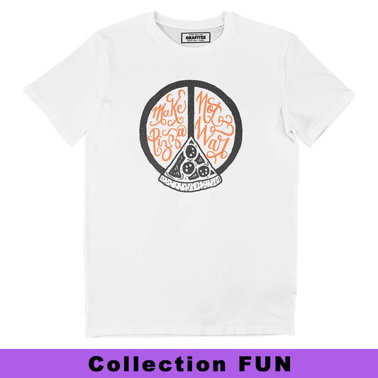 T-shirt unisex Make Pizza Not War in cotone biologico