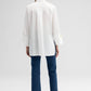 Camicia in popeline misto cotone con polsini ampi