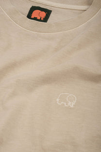 T-shirt uomo in cotone biologico tinta a pigmento con stampa albero