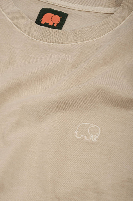 T-shirt uomo in cotone biologico tinta a pigmento con stampa albero