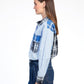 Camicia patchwork blu Sissyna