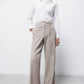 Pantaloni dritti con laccio in vita