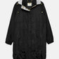 Parka lungo da donna con cappuccio e tasche