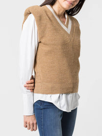 Gilet in maglia Risca con scollo a V