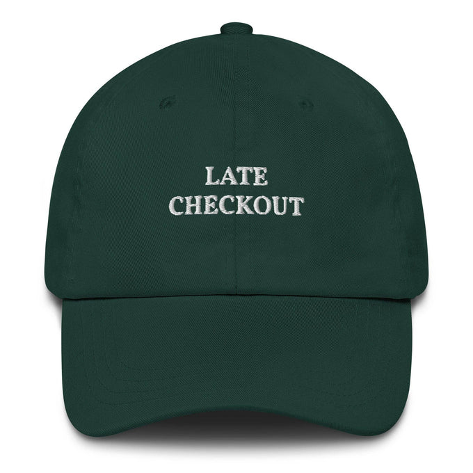 Cappellino da baseball ricamato “Late Checkout”