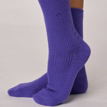Calzini viola in lana d’angora