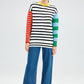 Maglione a righe multicolor