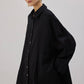 Camicia oversize a spina di pesce in viscosa