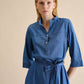 Abito midi in denim Ganga con cintura