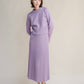 Gonna plissé in maglia misto cashmere 3D-knit