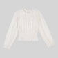 Camicia Salvana bianca in jacquard a piume