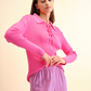 Camicia a righe in maglia di cotone