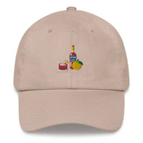 Cappellino cocktail Negroni in cotone con ricamo