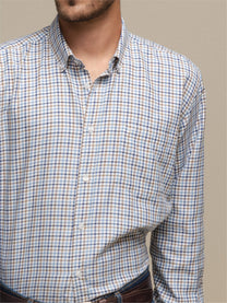 Camicia uomo a quadri in cotone misto