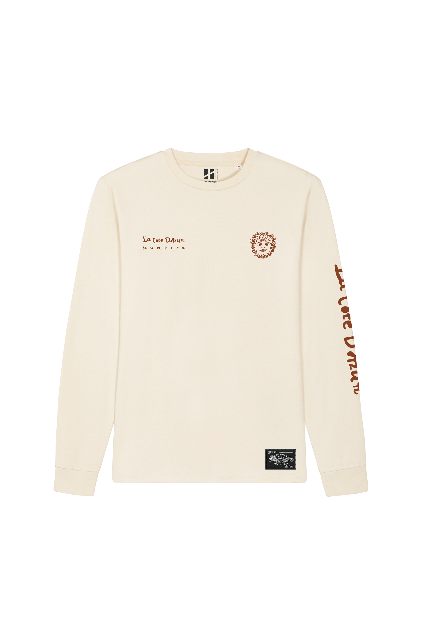 T-shirt a maniche lunghe Côte d’Azur in cotone biologico