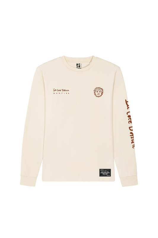 T-shirt a maniche lunghe Côte d’Azur in cotone biologico