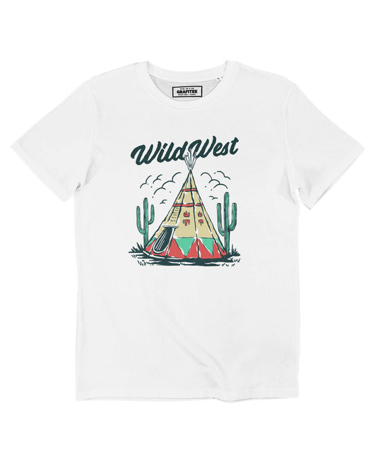 T-shirt grafica Wild West con stampa Tipi