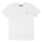 T-shirt ricamata "Don’t Touch It’s Art" in cotone biologico premium