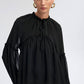 Camicetta in chiffon con balze