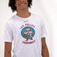 T-shirt unisex bianca con stampa Los Pollos Hermanos