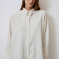Camicia oversize a righe crema