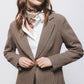 Blazer pied de poule con chiusura a bottone