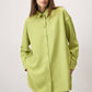 Camicia in crepe oversize verde