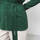 Cardigan-cappotto in maglia liscia con cintura