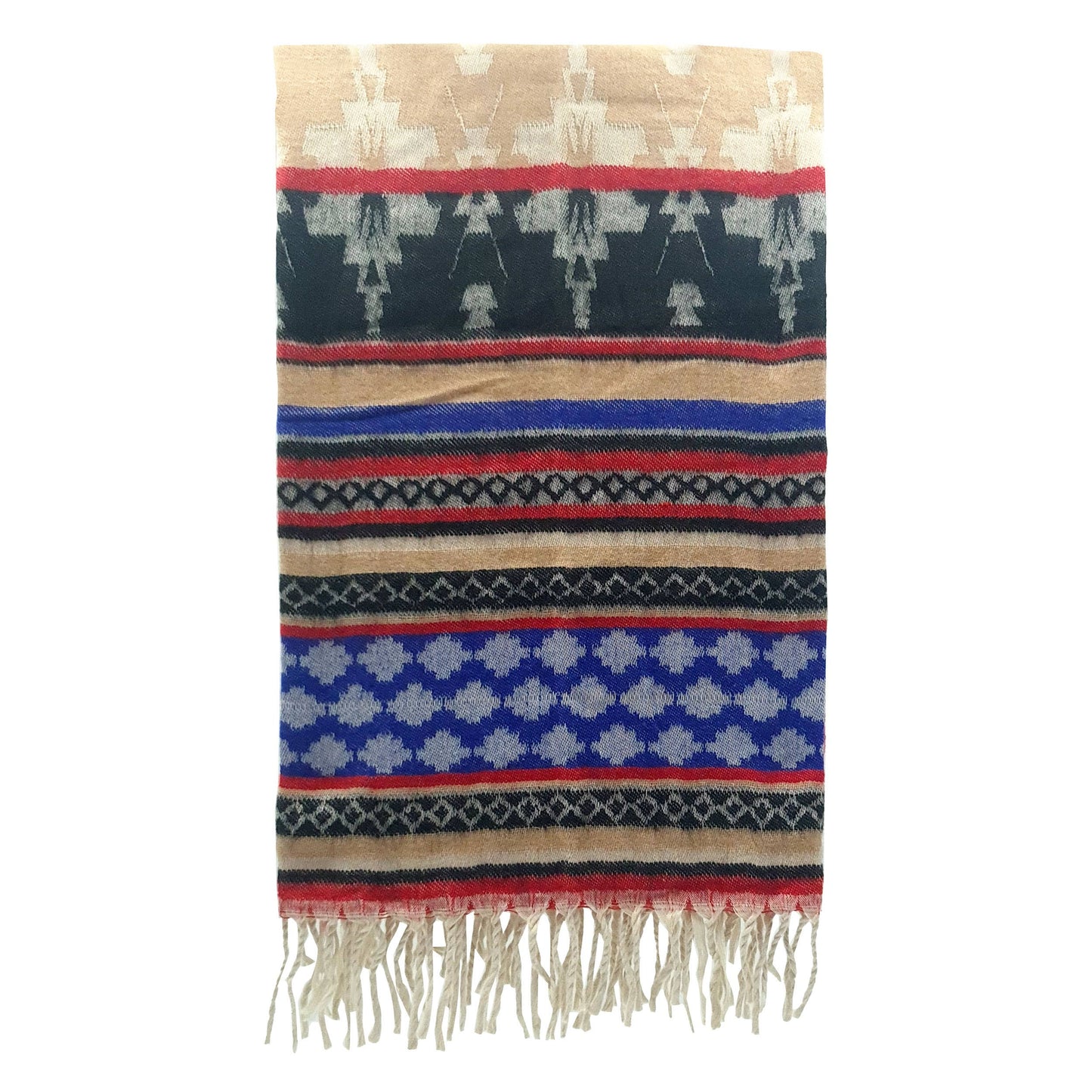 Sciarpa etnica XXL morbida e calda