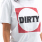T-shirt Dirty con logo divertente in cotone biologico