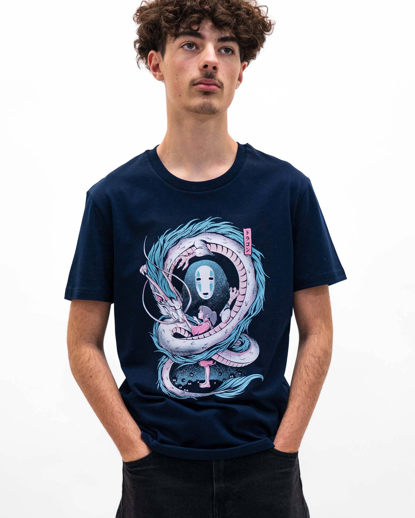 T-shirt unisex Haku e Drago con stampa giapponese