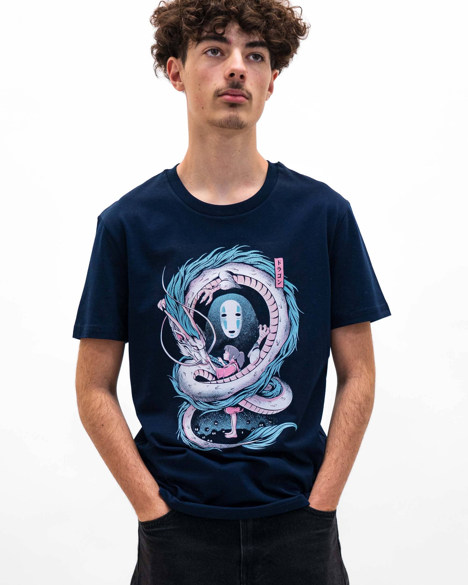 T-shirt unisex Haku e Drago con stampa giapponese