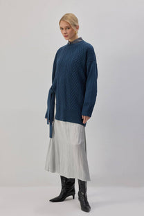 Tunica in maglia con laccio laterale